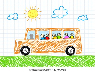 Drawing of bus