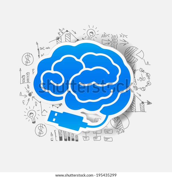 Drawing Business Formulas Brain Stock Vector (Royalty Free) 195435299 ...