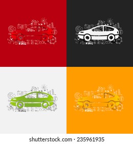Drawing business formulas: car