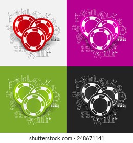 Drawing business formulas: casino chips