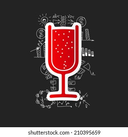 Drawing business formulas: cocktail