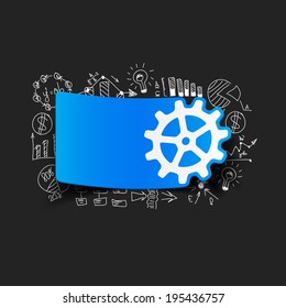 Drawing business formulas: cogwheel