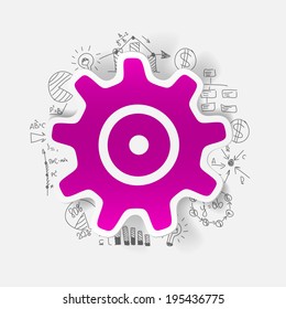 Drawing business formulas: cogwheel