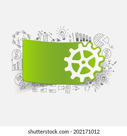 Drawing business formulas: cogwheel