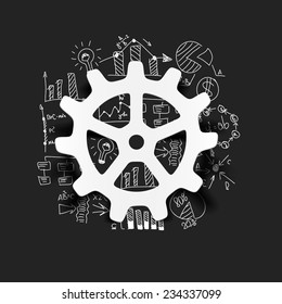 Drawing business formulas: cogwheel