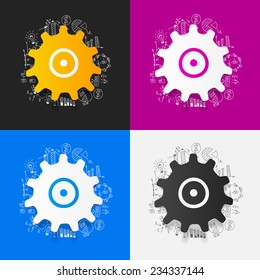 Drawing business formulas: cogwheel