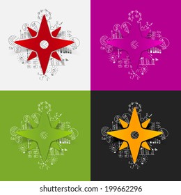 Drawing business formulas: compass