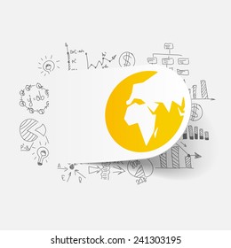 Drawing business formulas: globe