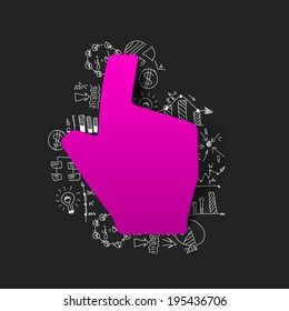 Drawing business formulas: hand