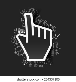 Drawing business formulas: hand