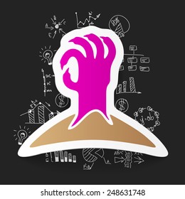 Drawing business formulas: hand