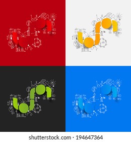 Drawing business formulas: handshake