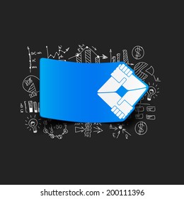 Drawing business formulas: handshake