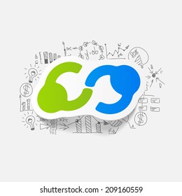 Drawing business formulas: handshake