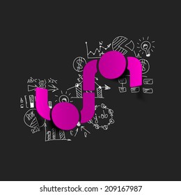 Drawing business formulas: handshake