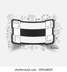 Drawing business formulas: handshake