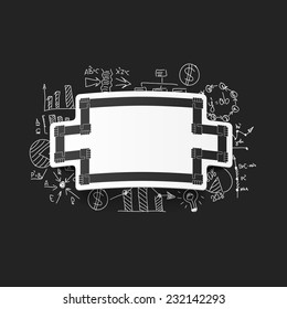 Drawing business formulas: handshake