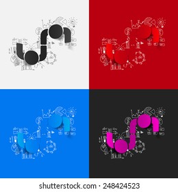 Drawing business formulas: handshake