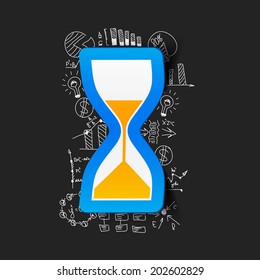 Drawing business formulas: hourglass