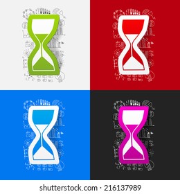 Drawing business formulas: hourglass