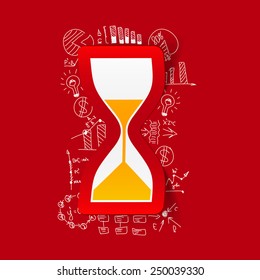 Drawing business formulas: hourglass
