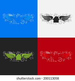 Drawing business formulas: house