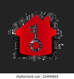 Drawing business formulas: house