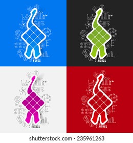 Drawing business formulas: ketupat