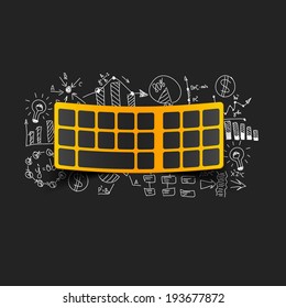 Drawing business formulas: keyboard