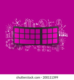 Drawing business formulas: keyboard