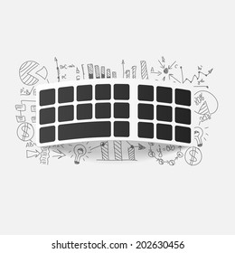 Drawing business formulas: keyboard