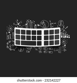 Drawing business formulas: keyboard