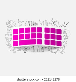 Drawing business formulas: keyboard