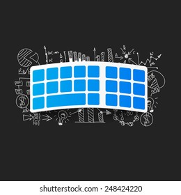 Drawing business formulas: keyboard