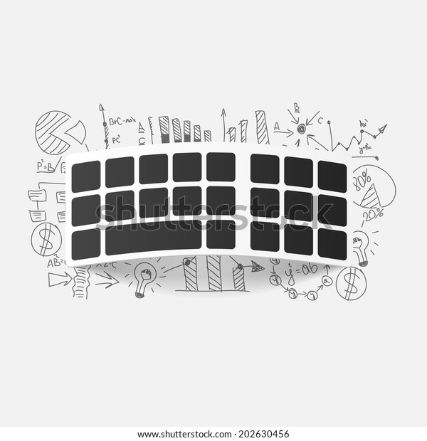 Drawing Business Formulas Keyboard Stock Vector (Royalty Free ...