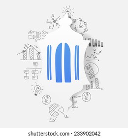 Drawing business formulas: lantern