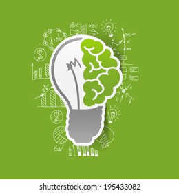 Drawing business formulas: lightbulb