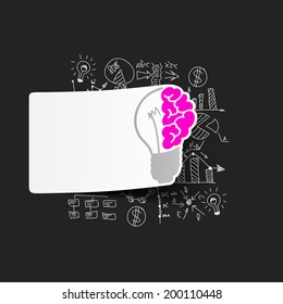 Drawing business formulas: lightbulb