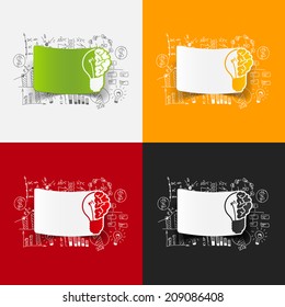 Drawing business formulas: lightbulb