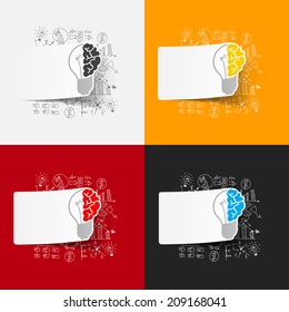 Drawing business formulas: lightbulb