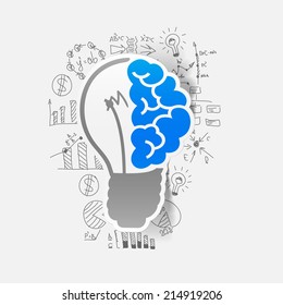Drawing business formulas: lightbulb