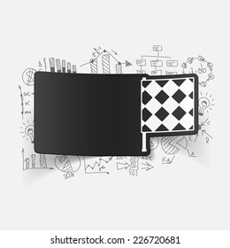 Drawing business formulas: linesman flag