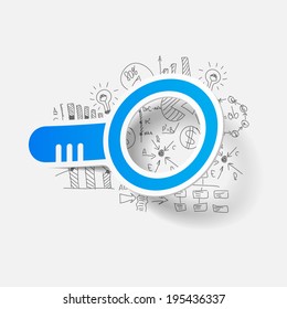 Drawing business formulas: magnifier