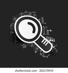 Drawing business formulas: magnifier