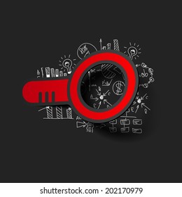 Drawing business formulas: magnifier