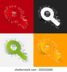 Drawing business formulas: magnifier