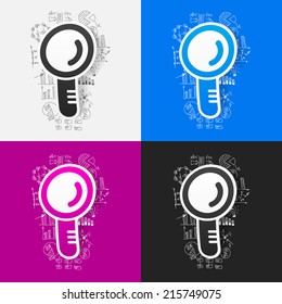 Drawing business formulas: magnifier