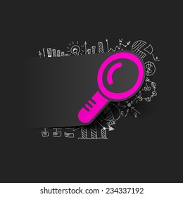 Drawing business formulas: magnifier