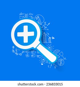 Drawing business formulas: magnifier