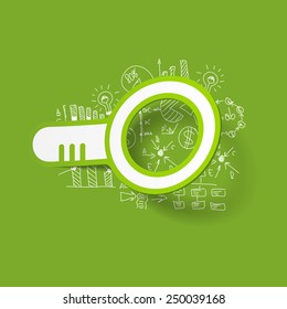 Drawing business formulas: magnifier